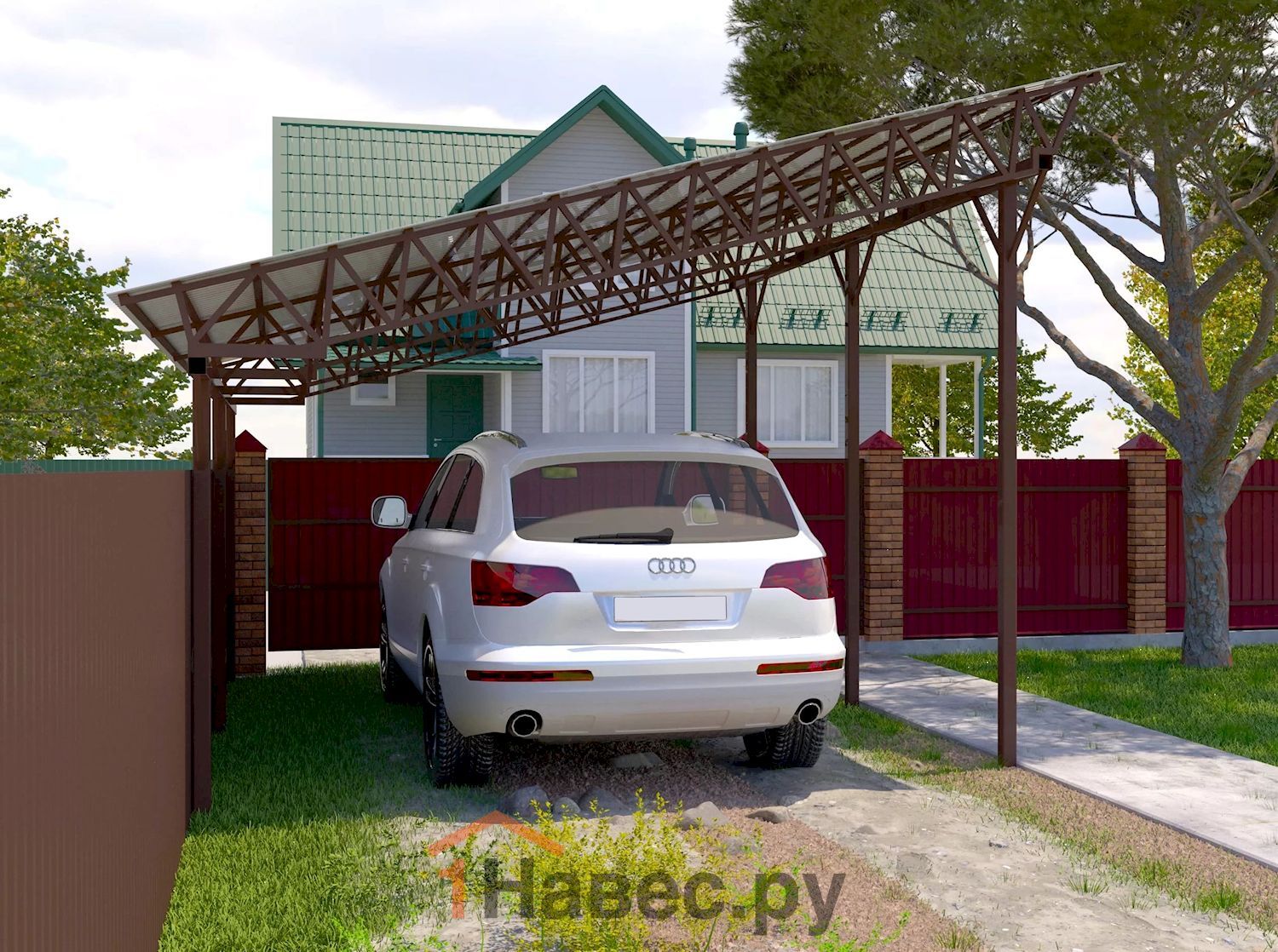 Навес из поликарбоната