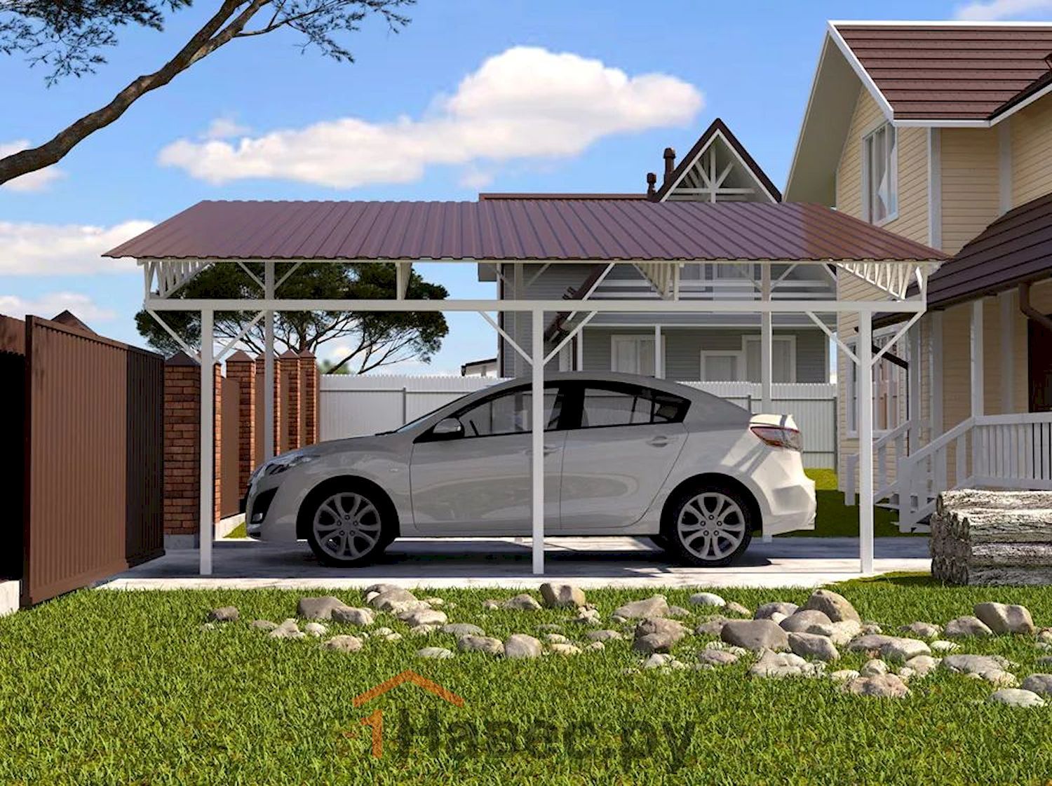 Навес из поликарбоната